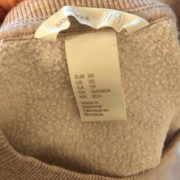 H&M heathered pink sweatshirt x-small - Picture 5 of 6